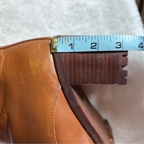 Madewell Alyce Brown Chestnut Leather Front Zipper Heeled Boots Size 11 - Picture 4 of 15